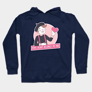 Mime Heart Belongs To You Love Pun Hoodie